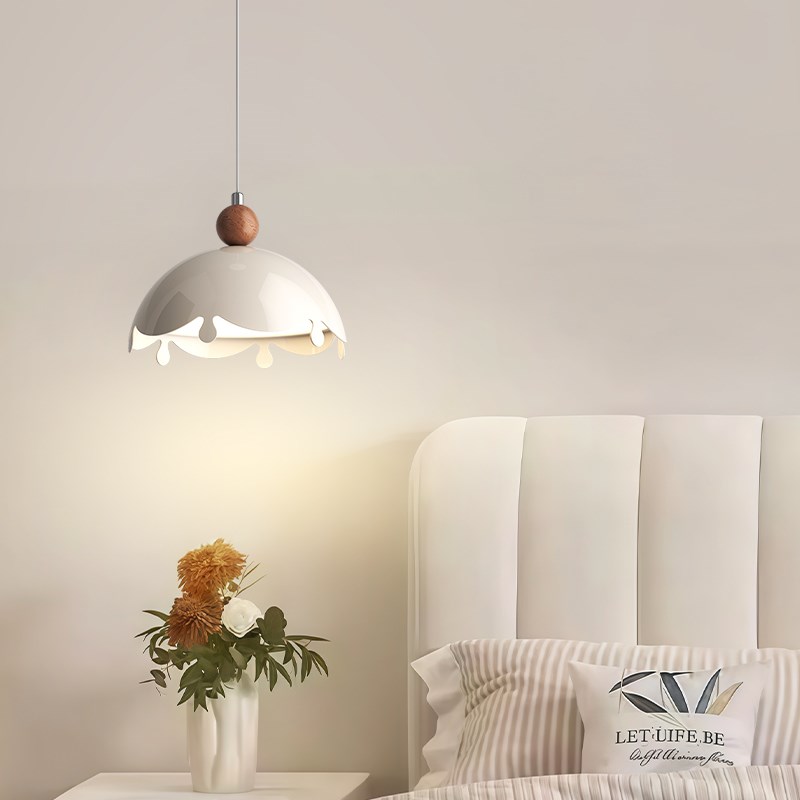 卧室床头小吊线灯法式奶油风护眼房间入户玄关过道吸顶吧台餐吊灯