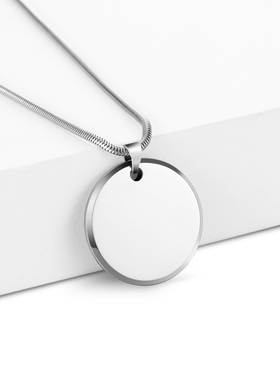 男士潮牌项链私人定制吊坠刻字百搭情侣挂坠挂件送男友圣诞节礼物