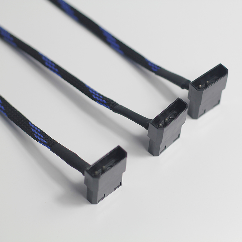 电脑风扇转接线 小3pin转大4Pin 小3P转D型接口 机箱风扇延长线