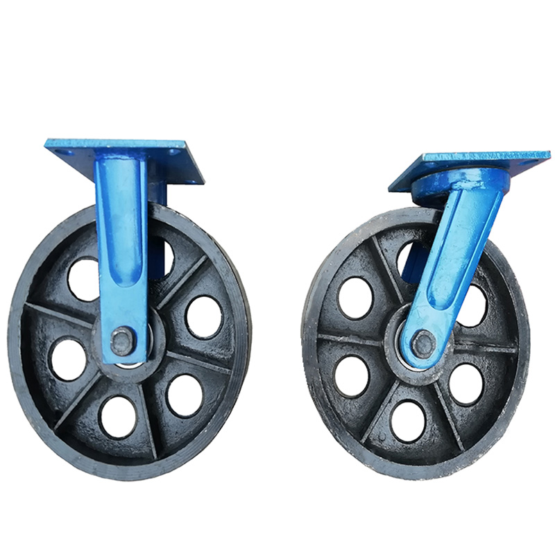 热卖超重型全铁轮6寸8寸10寸12寸耐高温轨道轮万向轮脚轮子2吨4吨