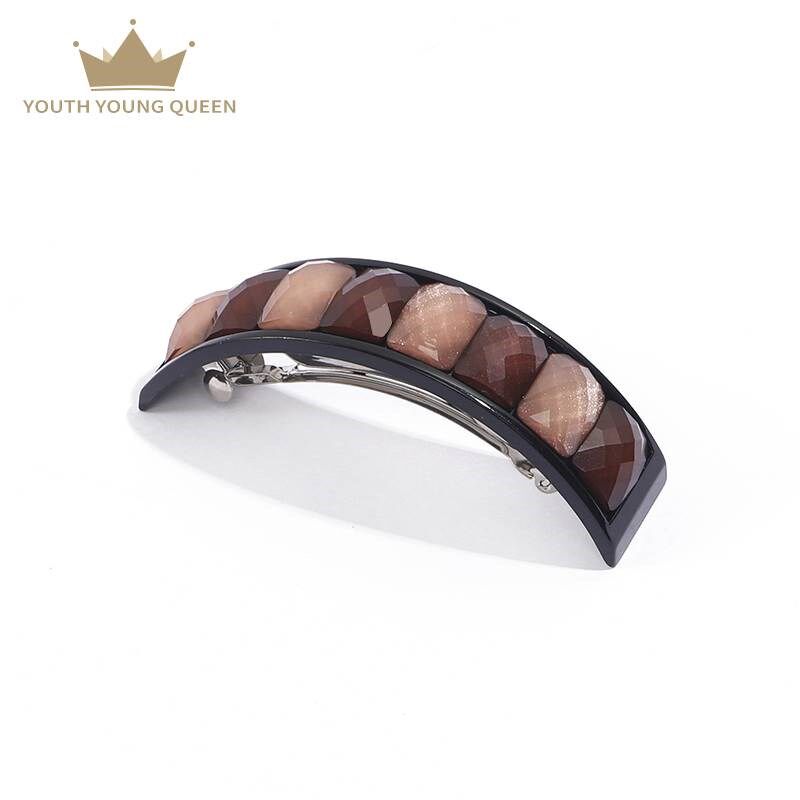 马尾夹子大号发夹后脑勺韩国一字夹简约水钻顶夹头饰弹簧夹发卡女