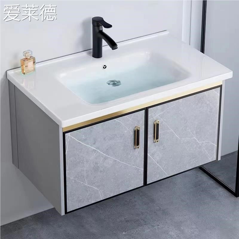挂墙式洗脸盆柜组合家用浴室柜陶瓷洗手盆卫生间小户型阳台洗漱台