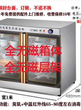 订做嵌入式双门消毒柜商用柜大型消毒碗柜餐厅餐具餐柜茶水配餐柜
