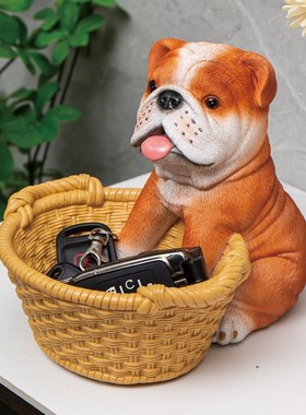 可爱狗狗钥匙收纳摆件家居客厅茶几电视柜装饰品搬家乔迁新居礼品