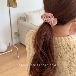 纯色丝绒发圈女复古大肠发圈秋冬季 绑头发皮筋头绳发绳