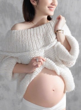 孕妇内裤纯棉孕晚期低腰无痕三角裤黑白色拍孕照写V真大码托腹短