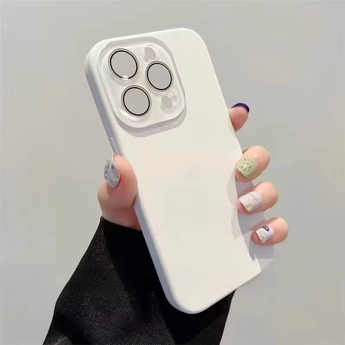 苹果16液态硅胶简约情侣小视窗