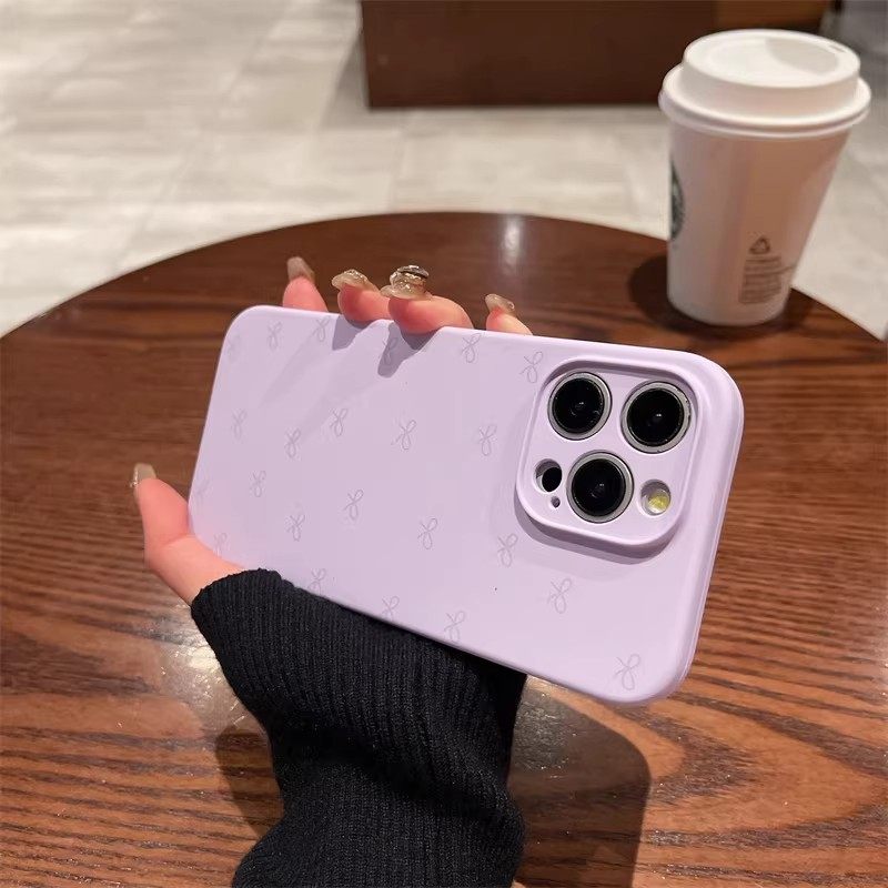 ins风蝴蝶结液态硅胶适用iphone17promax手机壳新款