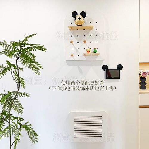 中古风洞洞板电表箱装饰画电闸盒创意遮挡开关配电箱遮丑置物架