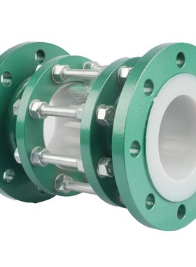 SZ41F46碳钢铸钢衬四氟玻璃视盅法兰视镜化工管道口衬氟直通视镜