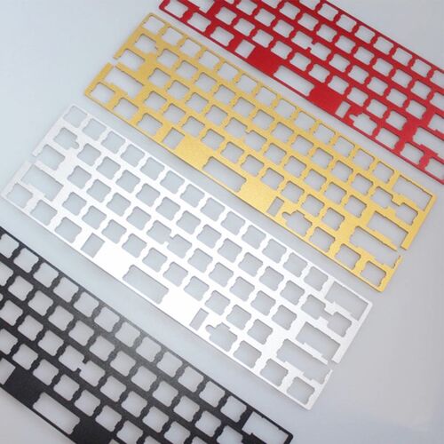 GH60 左移64键定位板 PC POM材质 61键金属阳极 兼容60外壳