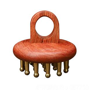 正品纯铜19脂齿29齿纯黄铜部经络刷排头按摩腹部按摩去便经络刷