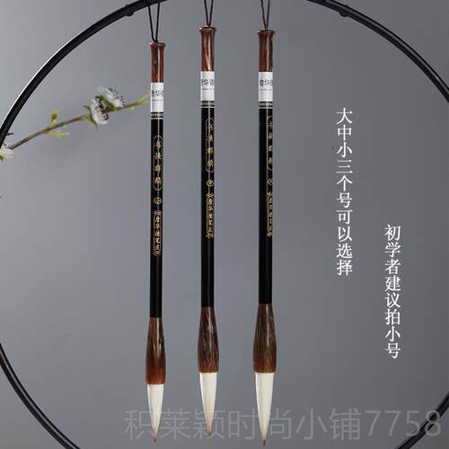 正品詹华德书笔庄毛笔兼毫笔大中小毛套装学生成欧人初学者专田楷