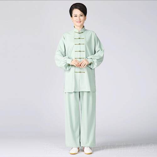 正品224新款0冬季功中式加厚棉太极服品质款太极服棉麻功夫麻服练