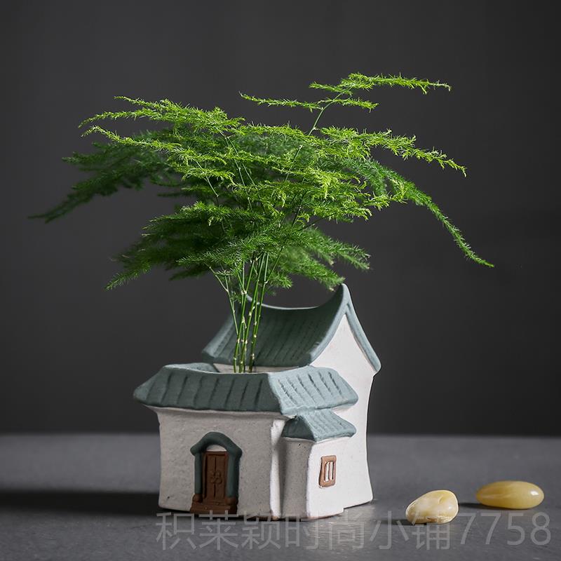 正品简约创意花瓶摆件干桌面客厅复古中风式古陶瓷家居艺术个性插