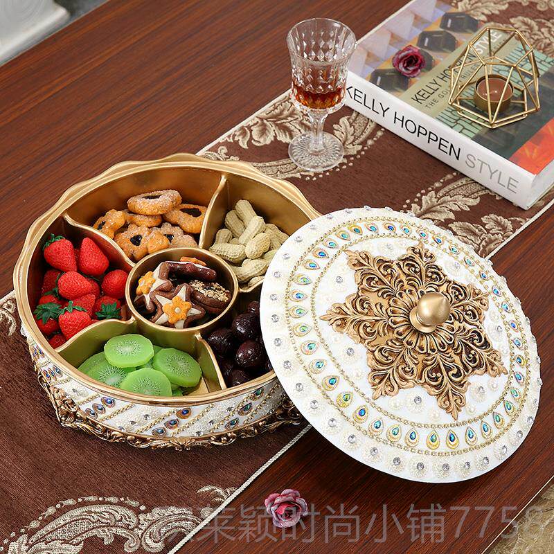 正品欧式水果盘大号客厅茶家创意奢华干用果盘糖果盘高档几饰品摆