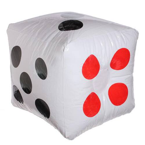 ! 32cm inflatable cube dice casino poker party