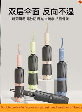Fully automatic umbrella folding rain and weather umbrella