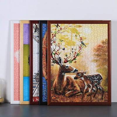 Solid wood puzzle frame 500 pieces 1000 pieces picture fram