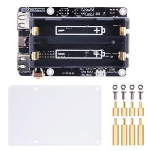 Plus 树莓派5V UPS 边冲边放 不间断电源18650锂电池 RTC顶针版