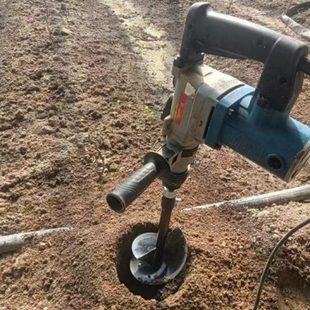 硬钢管地棚打洞挖坑栽钻电锤土种树大插菜松土神器土地钻头冲击钻