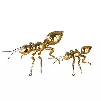 纯铜昆虫桌面小饰品摆件精致创意工艺品样板间售楼部书房装饰蚂蚁
