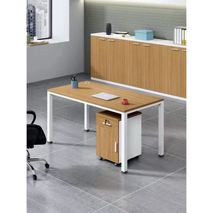 钢木简易电脑桌办公桌子家用写字台书桌卧室长条桌学习双人桌定制