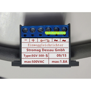 。Type: EGV 500-1EGV-5 max. 500V AC max. 1,8A 整流器模块 国