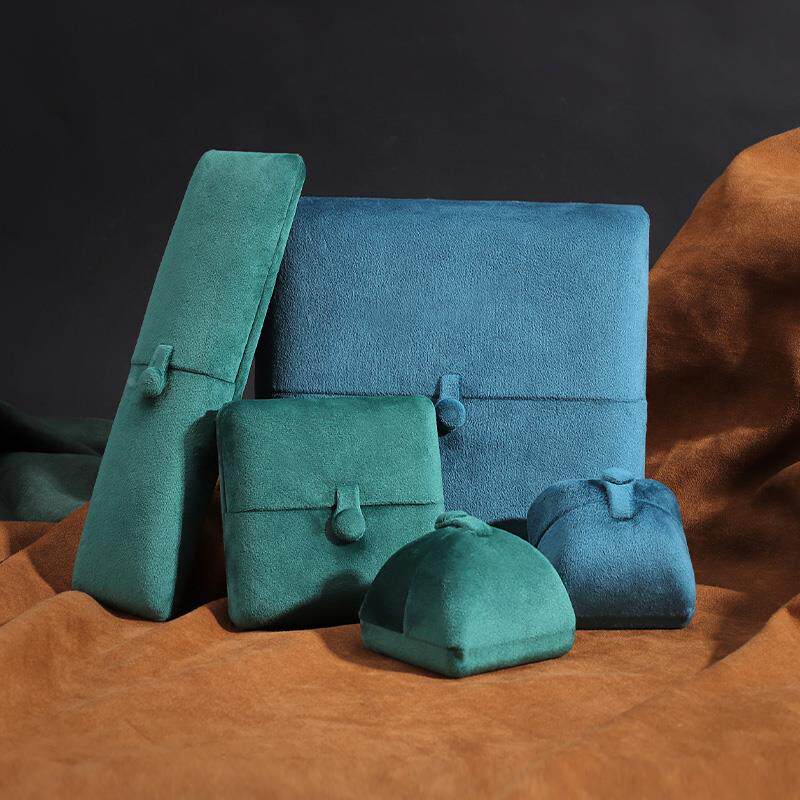 高档珠宝首饰包装盒双开绒布盒丽丝绒饰品戒指盒对戒盒吊坠手镯盒