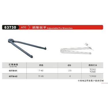正品台湾精展调整扳手63730-ATC-7-40-11-60
