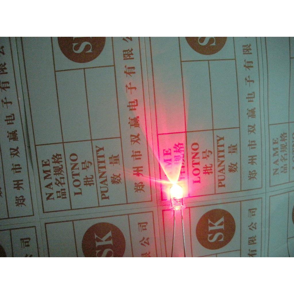 F5高亮白发红光 发光二极管 LED发光管/10个/1元 1000只53元