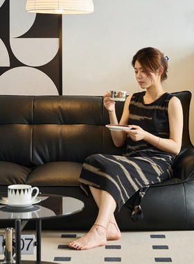 W8黑色懒人沙发双人沙发可睡可躺榻榻米卧室客厅服装店单人沙