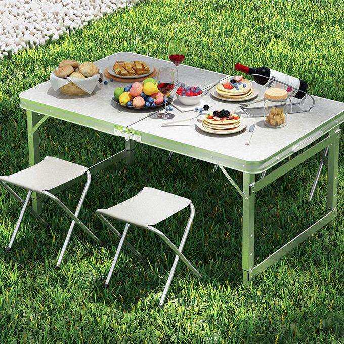 户外折叠桌子便携式桌椅野营野餐桌蛋卷桌露营装备用品金属其他