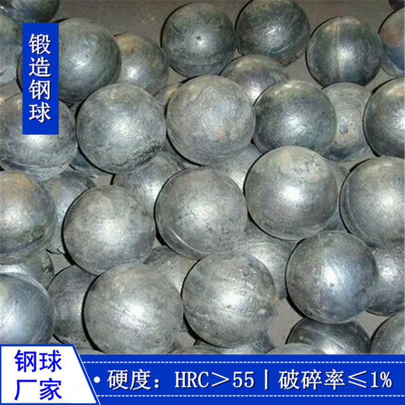 厂家供应 矿山球磨机研磨矿石用80mm锻造钢球 不失圆 实心铁球