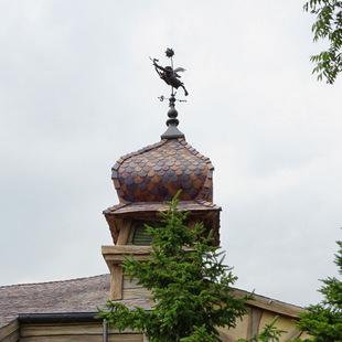 捷思人物风向标定 做游乐园商场广场中心指示箭头屋顶公鸡装饰