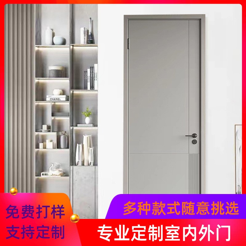 木门房间门生态烤漆门实木复合门室内门卧室门套装门门套房门