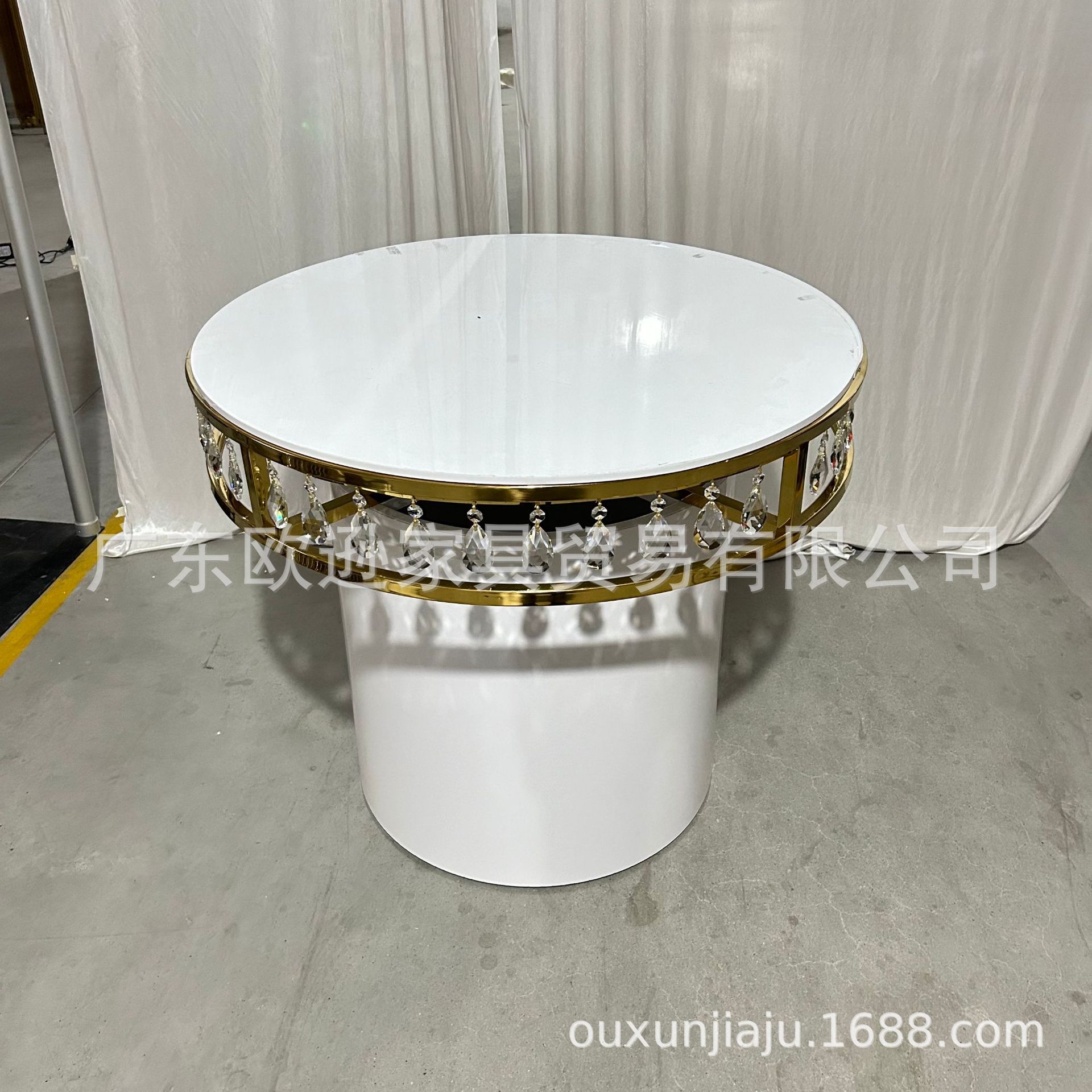 欧逊不锈钢水晶圆桌婚庆宴会