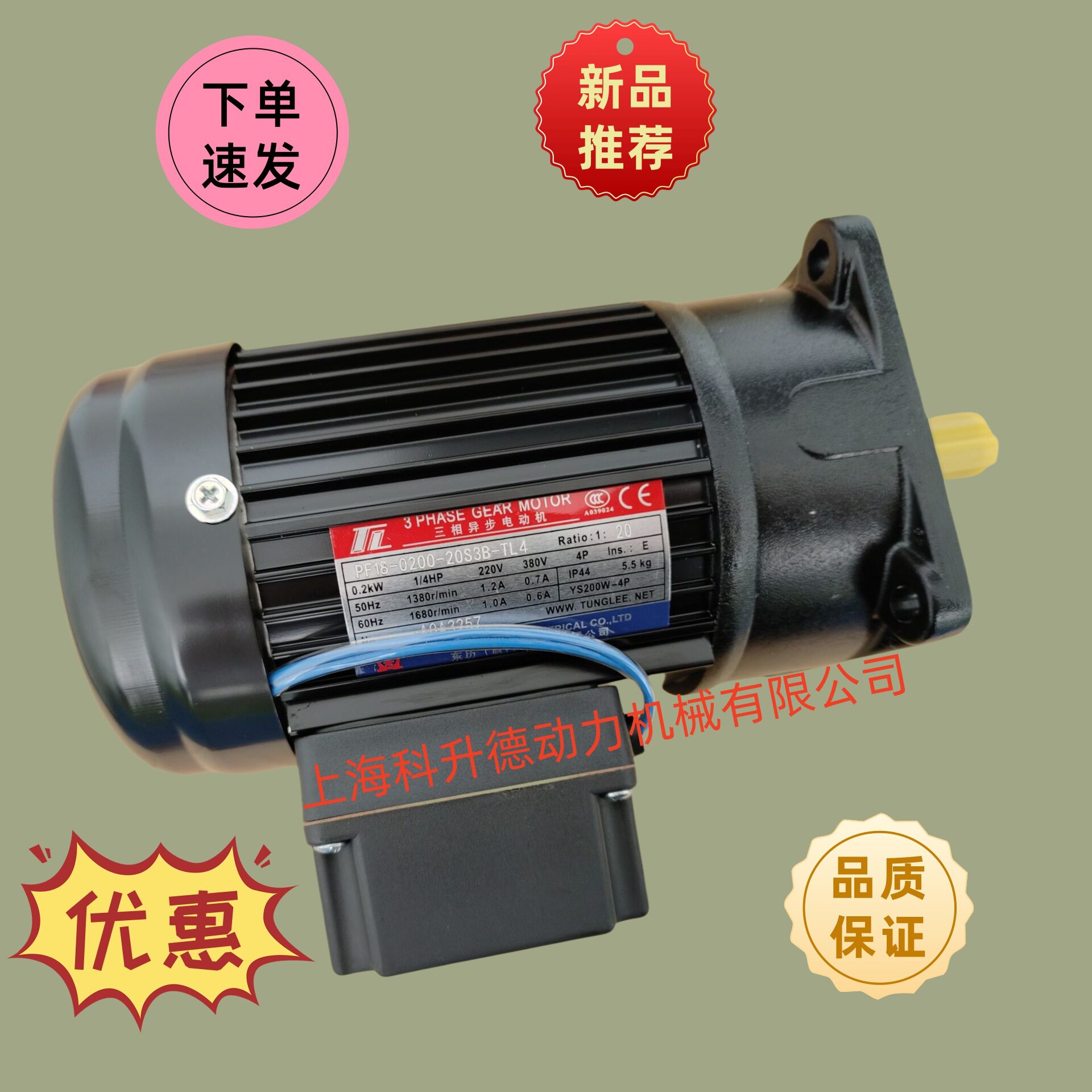 TL东历电机  DONGLI刀库马达  PF18-010-20S3B-1X-TD3  YS100W-4P