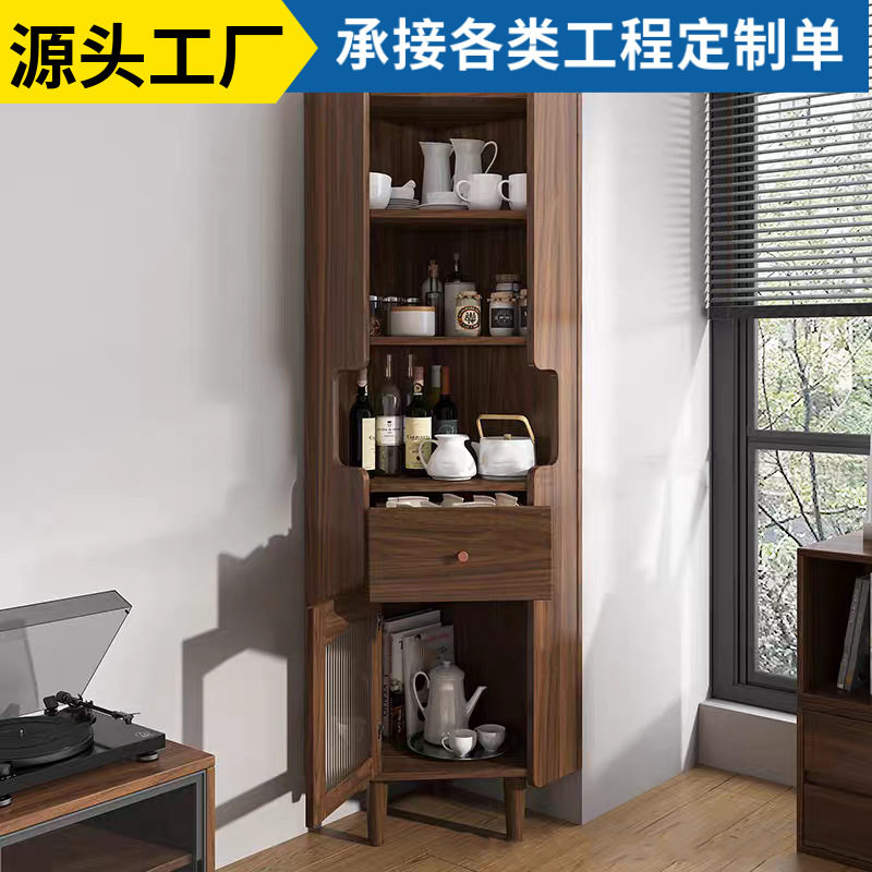 实木转角柜墙角柜角落置物架拐角三角柜客厅墙角小窄柜床边收纳柜