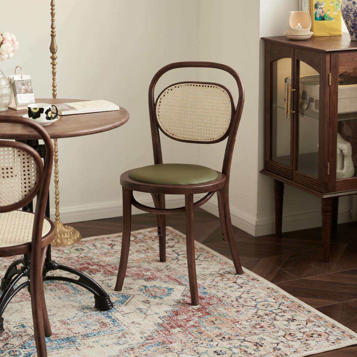 实木20号餐椅现代简约家用书桌椅日式北欧复古靠背网红藤编p^成p^