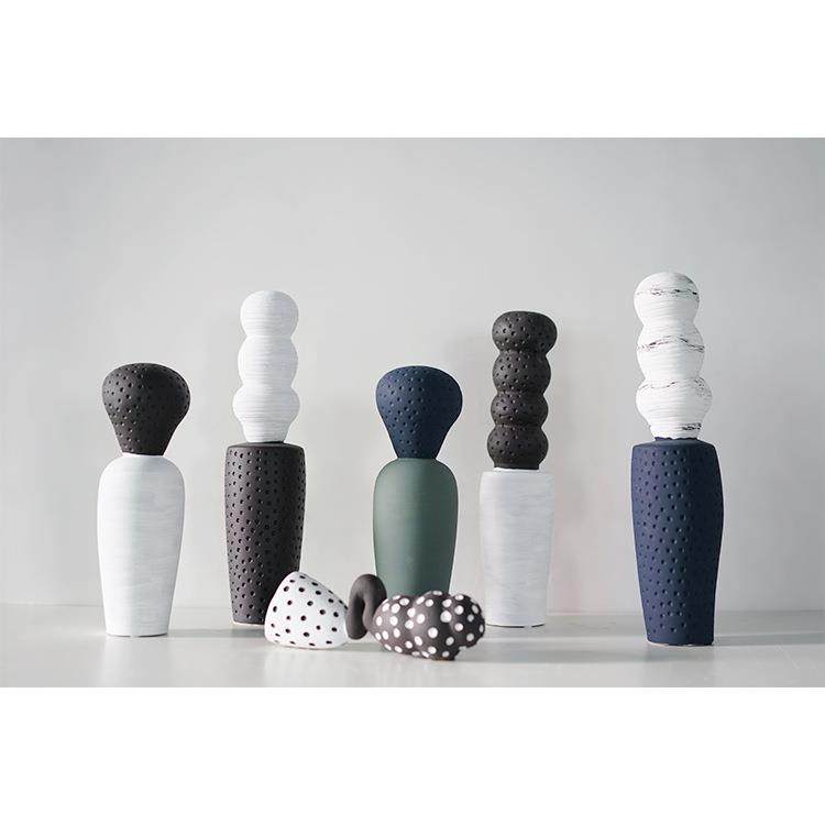 匠形家居现代轻奢创意抽象样板间陶瓷摆件餐厅客厅装饰陶瓷摆件