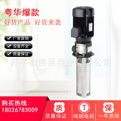 阳江粤华牌YDL5系列立式高压机床冷却泵多级不锈钢离心泵液下泵