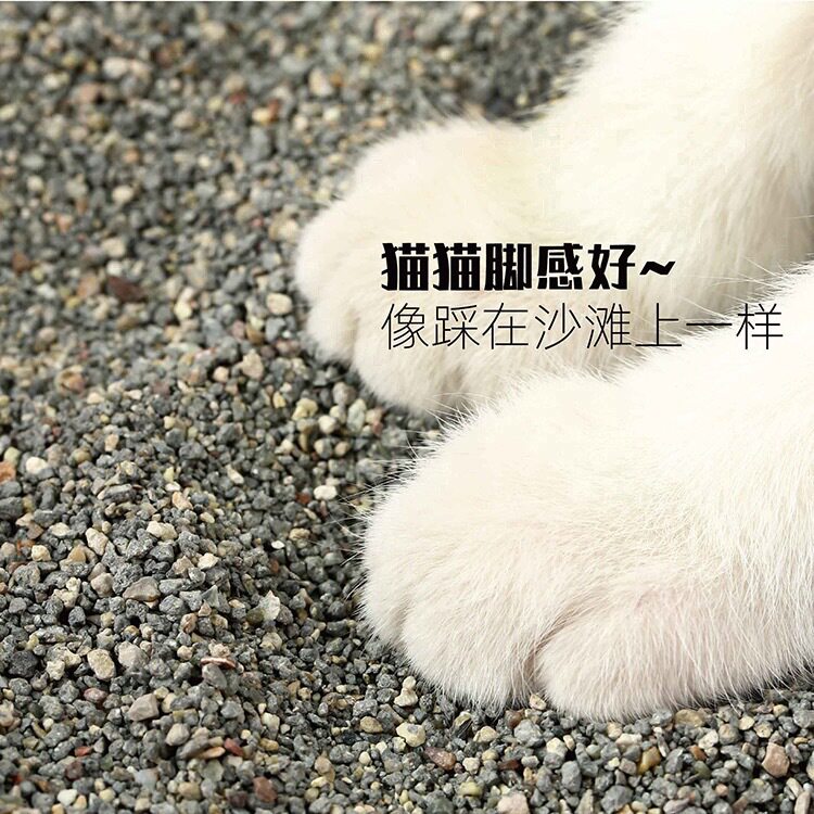 小颗粒黑色矿砂结团好低尘不易粘底易清理脚感好结团好的矿砂
