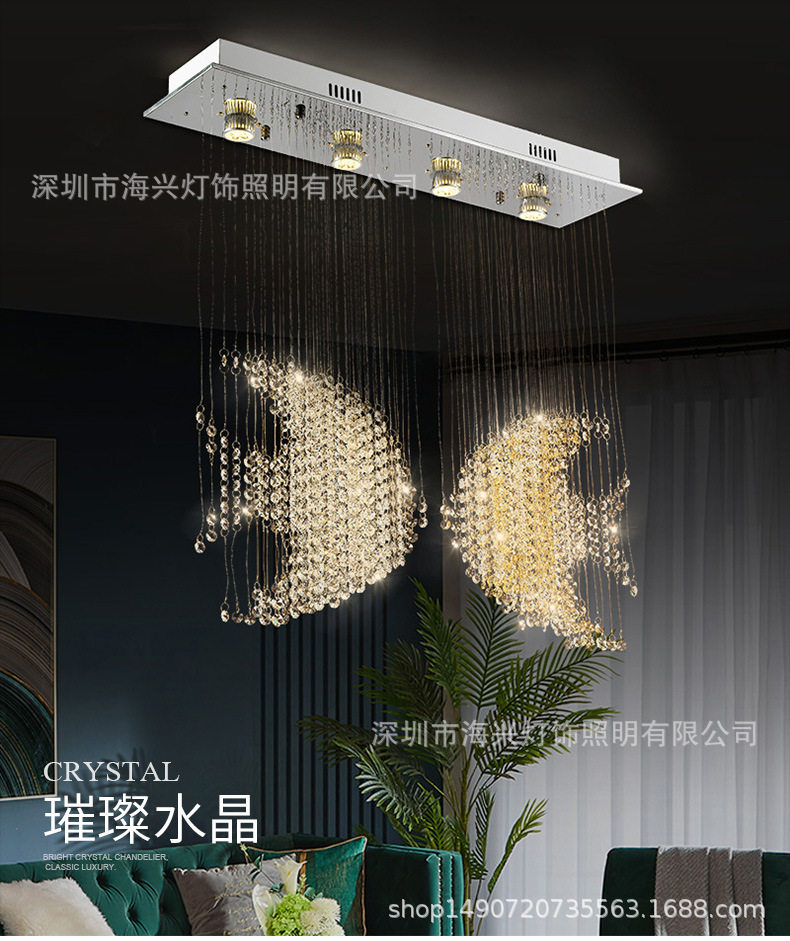 现代简约创意水晶吸顶灯批发