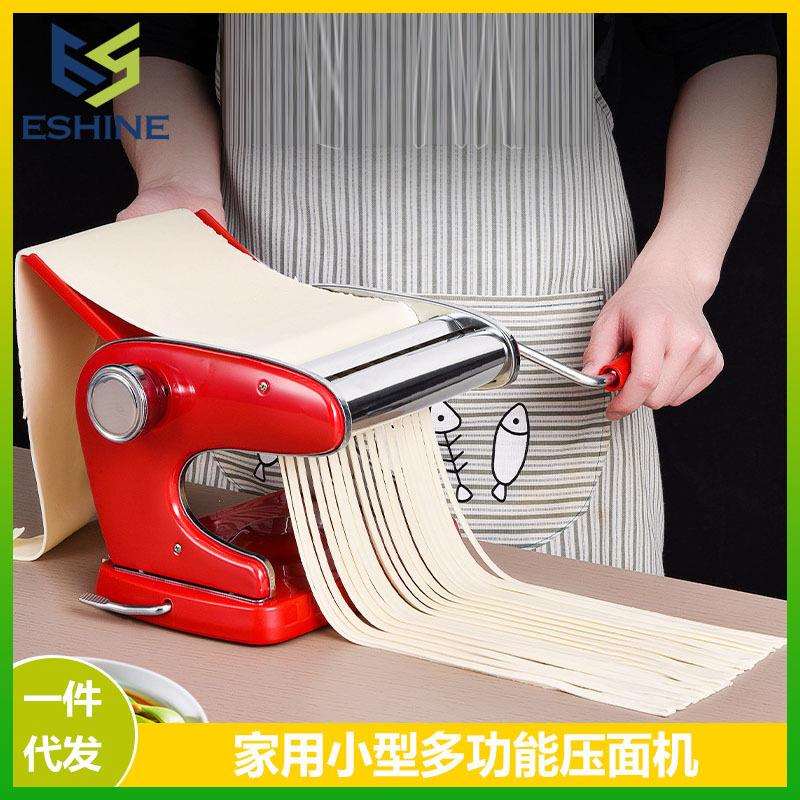 面条机家用小型不锈钢手摇擀面机饺子皮多功能馄饨皮压面机