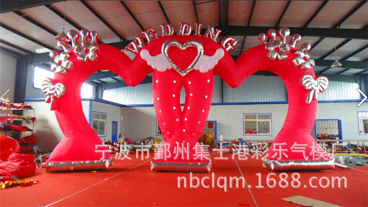 新款充气拱门花门婚庆道具店庆幸福爱情彩虹门开业庆典龙凤灯笼门