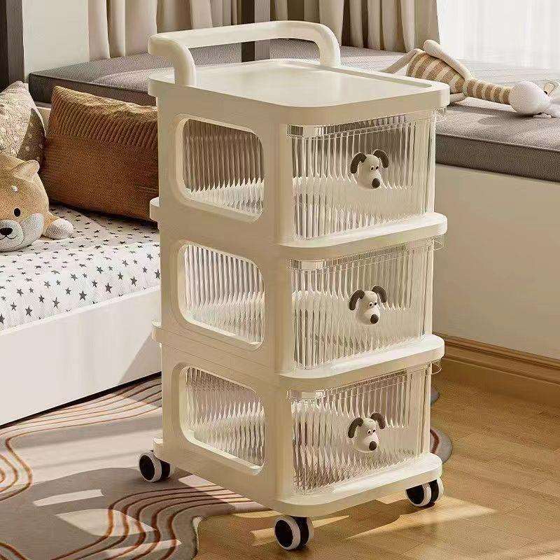 收纳架婴儿用品客厅宿舍厨房收纳宝宝玩具奶油风抽屉式多层