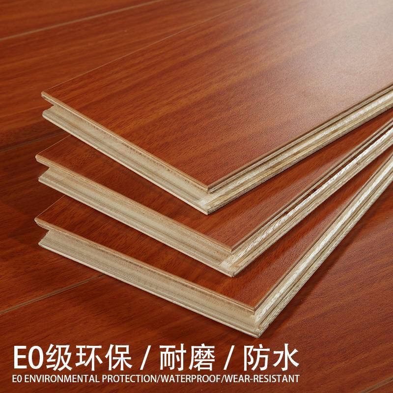 新三层实木地板多层实木复合地板家用室内灰地暖跨境工厂外贸批发
