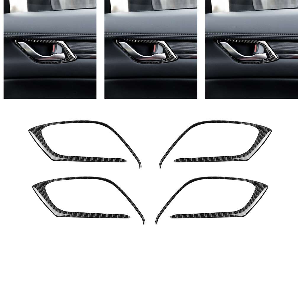 适用马自达mazda6 CX-9CX-5内门拉手汽车内饰碳纤维改装配件贴