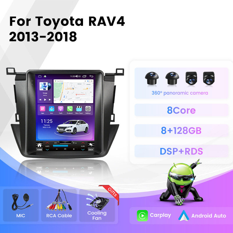 适用于丰田RAV4荣放Toyota RAV4 海外竖屏车载安卓导航仪倒车后视